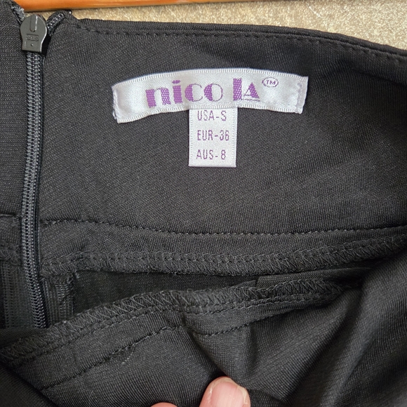 NICOLA Elegant Black Wide Leg Pants‎ Small Palazzo - Picture 2 of 5